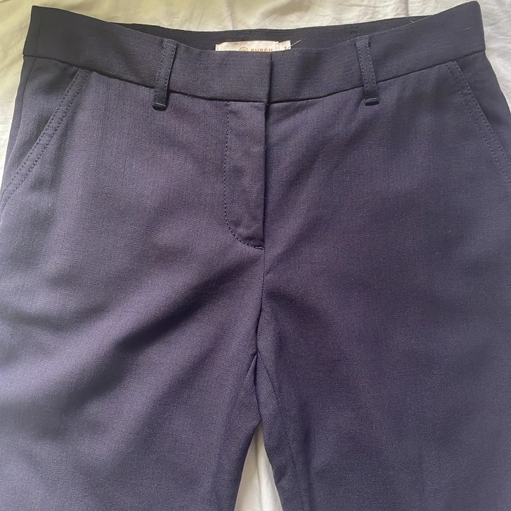 TORY BURCH navy blue wool trousers pants